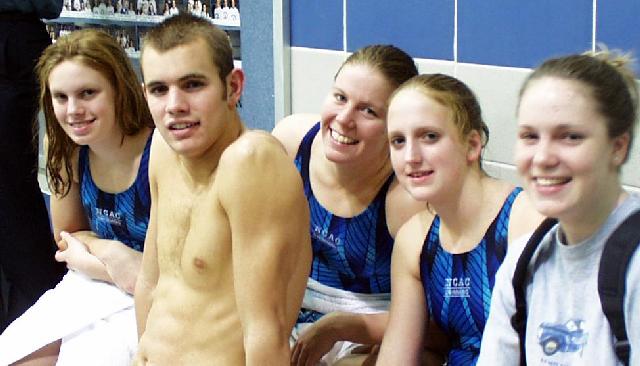 North Carolina Aquatics Lines  Up for their Mug Shot
